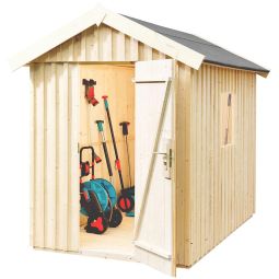 weka Schwedenhaus Vassbo naturbelassen verschiedene Größen, sägerauhes Fichtenholz, Wandstärke 32 mm