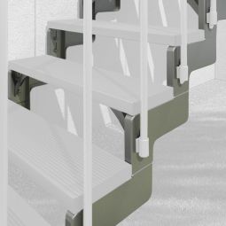 DOLLE Außentreppe Stahlwangentreppe Gardentop feuerverzinkt Gartentreppe Starter-Set zum Bau der Unterkonstruktion