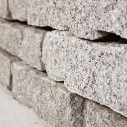 Mauersteine Naturstein Gartenmauer Granit grau für den Garten- oder Terrassenbereich, Maße: 10/20/40 cm