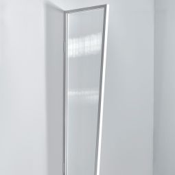 gutta Vordachseitenblende B1 Weiß Stegplatte 45x60x200 cm, Aluminium Rahmen mit klarer Stegplatte















































