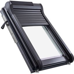 Roto Außenrollladen Designo ZRO S R6R8 Solar Funk mit Easy Charge Ladefunktion, inkl. Funk-Wandsender