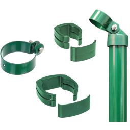 Alberts Zaunanschluss-Set für Wellengittertore an Fix-Clip Pro® grün Sichere Toranbindung für Fix-Clip Pro Systeme, 6 cm Torpfostendurchmesser
