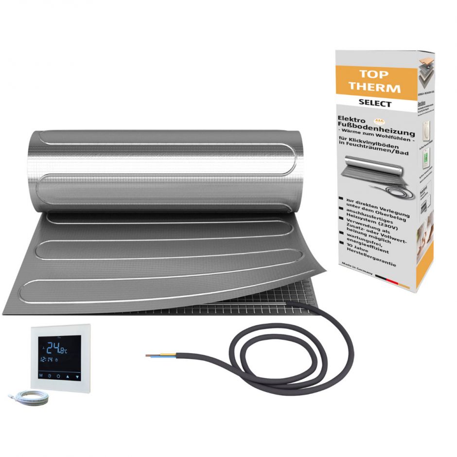 Wellker elektrische Fußbodenheizung TT SELECT Set Standard inkl. Thermostat  analog