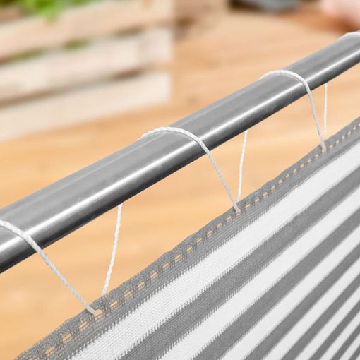 Windhager Balkonblende SYLT grau weiss 2