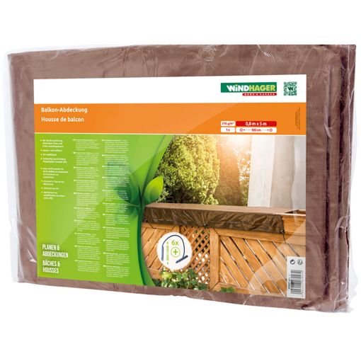 Windhager Balkonabdeckung 0,8x5m, 210g/m2 2