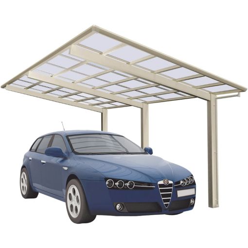 XIMAX Aluminium Carport Linea Edelstahl 2