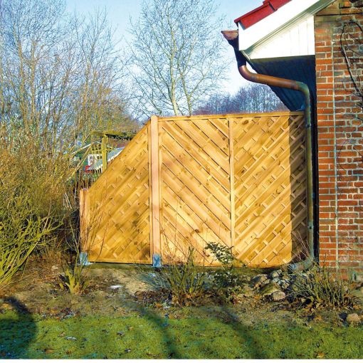 T&J Sichtschutzzaun Maxi-Diagonal Sichtschutz Lamellenzaun 2