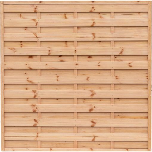 T&J Sichtschutzzaun LÄRK Lamellenzaun Lärche-Optik 2