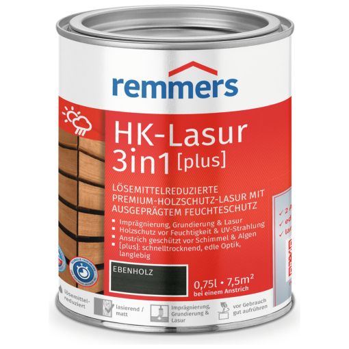 Remmers HK-Lasur 3in1 plus ebenholz 2