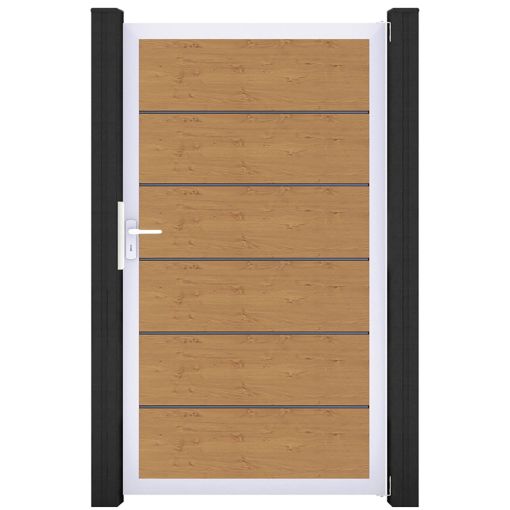 GroJa Einzeltor BasicLine Premium PVC-Steckzaun 2