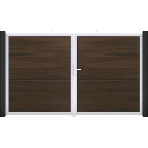 GroJa Doppeltor Solid Grande Steckzaun 2