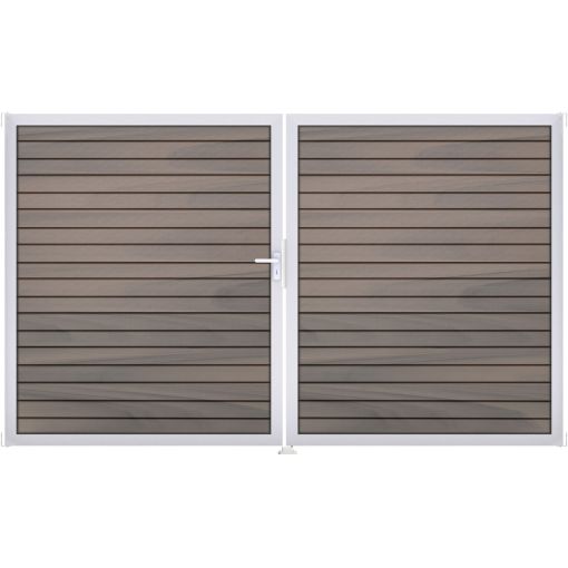 GroJa Doppeltor Solid Rhombus BPC-Steckzaun 2