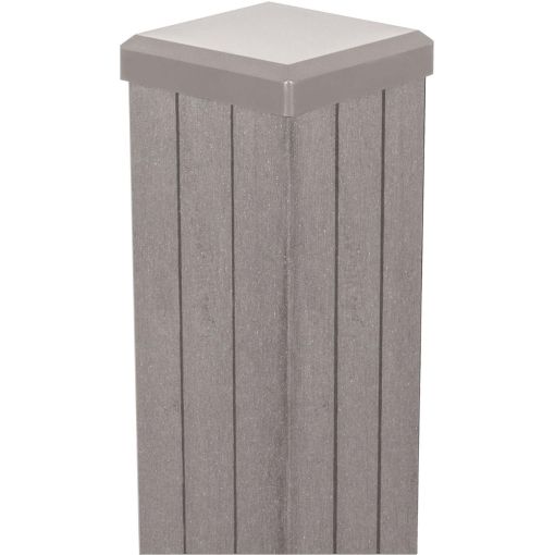 GroJa BPC-Fertigzaunpfosten Bi-Color Sand 2