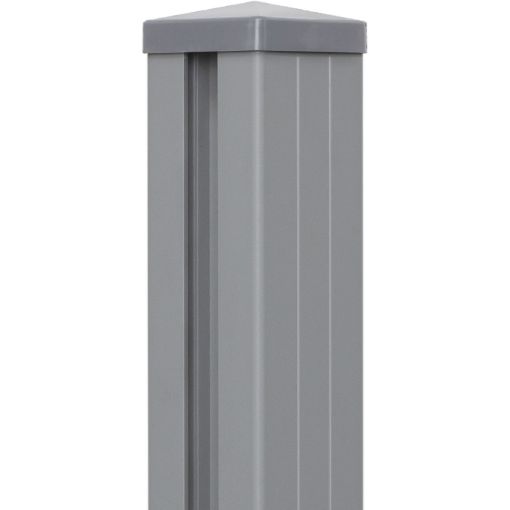 GroJa Alu-Steckzaun Torpfosten Silbergrau 9x9x240 2
