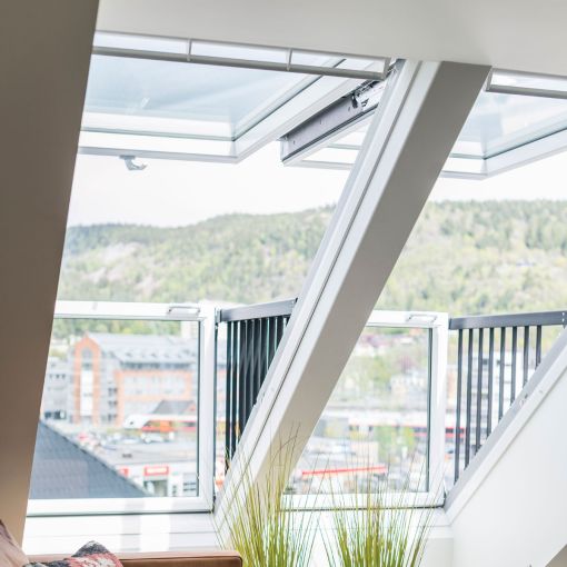 VELUX GDL Balkon Holz/Kiefer weiß 2