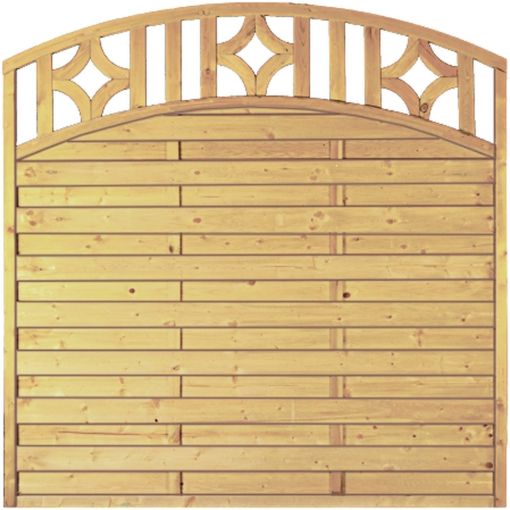 T&J Sichtschutzzaun OLYMP Hochbogen mit 2