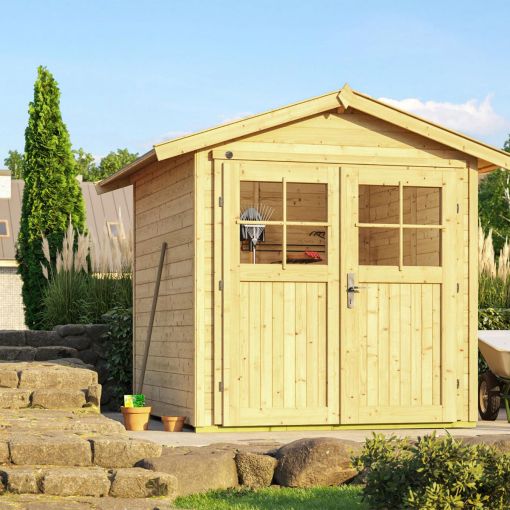 weka Gerätehaus 224 naturbelassen Geräteschuppen 2