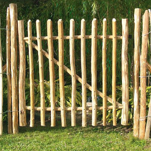 NOOR Staketenzauntor aus Berg-Haselnuss 0,90x1 2