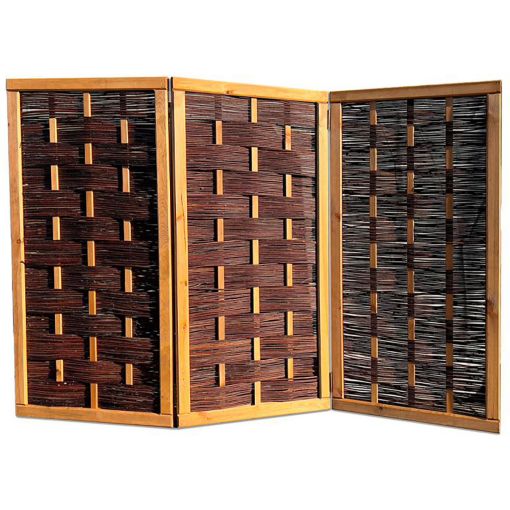 NOOR Weiden-Paravent Deluxe 3teilig 2