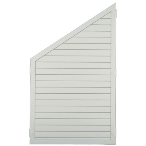 T&J Sichtschutzzaun LIGHTLINE Schrägelement weiß 2
