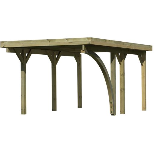 Karibu Einzelcarport Classic mit Rundbogen 2