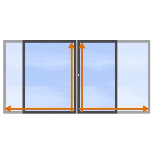 TraumGarten Doppeltor auf Maß Glassichtschutz 2