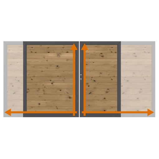 TraumGarten Doppeltor auf Maß Sichtschutzzaun 2
