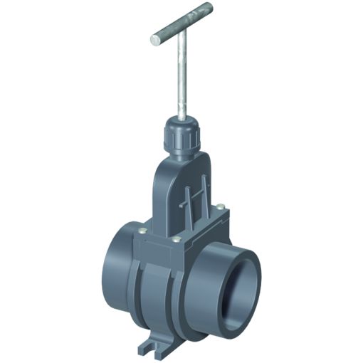 ACO PVC-Zulaufschieber DN50 mit Dichtring 2