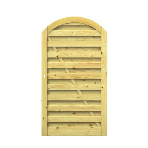 Wellker Sichtschutzzaun Holz Tor rund 2