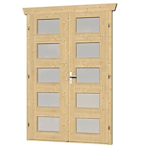 Skan Holz Doppeltür Milchglas 123,4x193 2