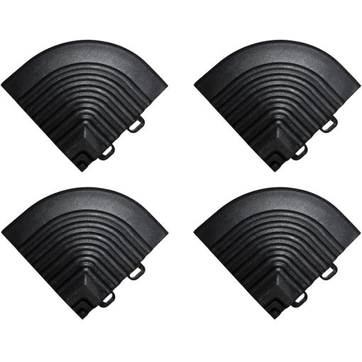 florco Klickfliese Eckteil-Set Rasen schwarz 2