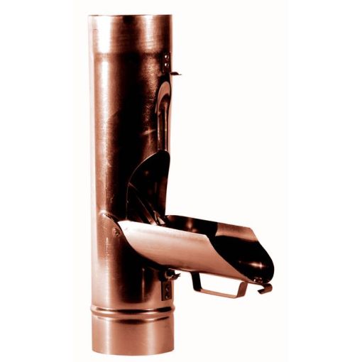 Wellker Fallrohr-Wasserklappe Kupfer Regenwasserklappe 2