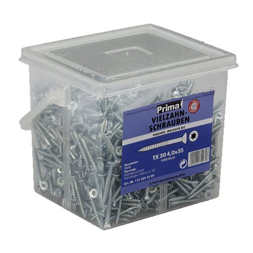 Wellker Vielzahnschraube verzinkt TX 2