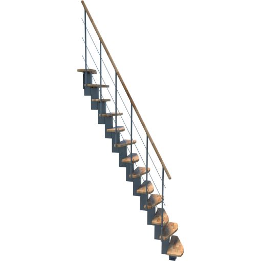 Minka Mittelholmtreppe Quatro grau Raumspartreppe 2