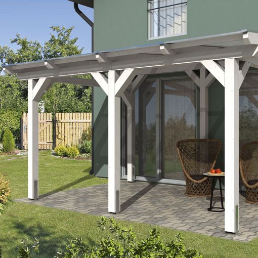 Skan Holz Terrassenüberdachung Siena Terrassendach 2