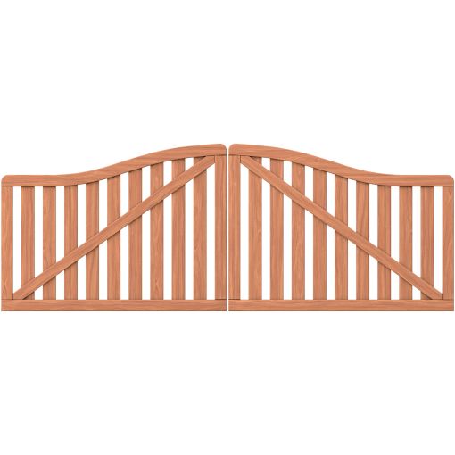 TraumGarten Gartenzaun RAJA Hartholz Doppeltor 2
