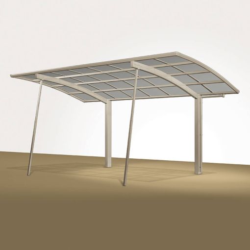 XIMAX Aluminium Carport Stützstange Mattbraun 2