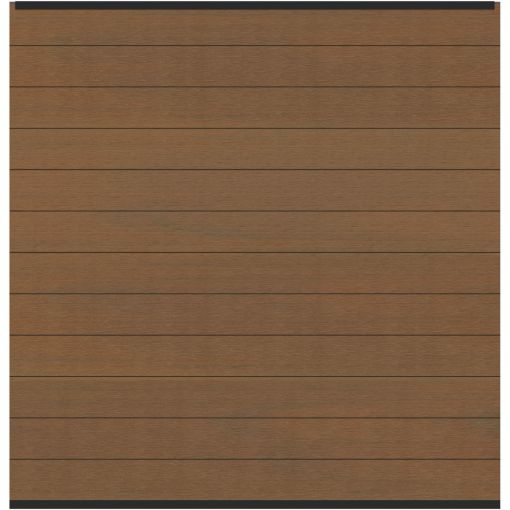 TraumGarten WPC-Sichtschutzzaun Rundum-Sorglos-Paket PLATINUM teak-braun 2