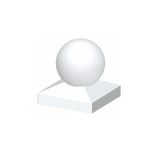 TraumGarten Pfostenkappe Kugel LONGLIFE Weiß 2