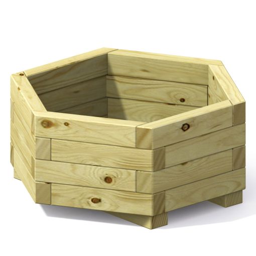 TraumGarten Pflanzkübel ANNA Nadelholz sechseck 2