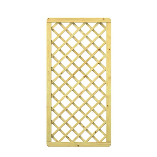 TraumGarten Sichtschutzzaun Holz XL Rankgitter 2