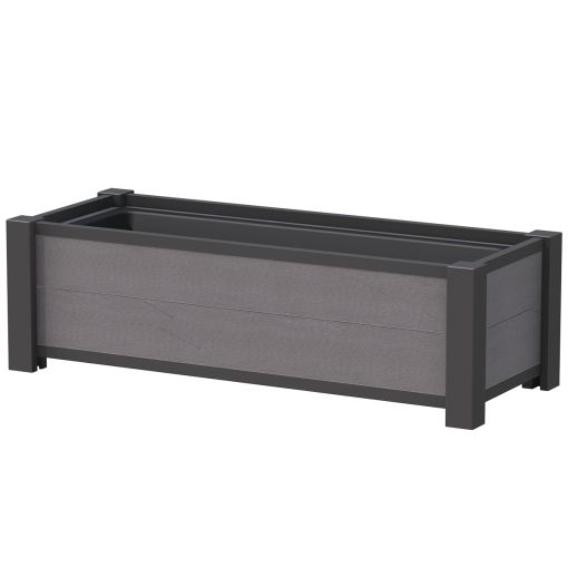 TraumGarten WPC Pflanzkasten Anthrazit 129x52x40cm 2