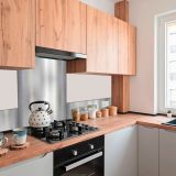 Windhager Fliesenaufkleber Orlando Fliesenfolie mit Aluminium-Rückwand