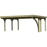 Karibu Doppelcarport Classic mit Rundbogen Unterstand