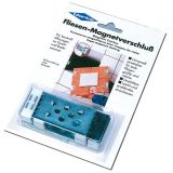 Blanke Fliesenmagnet-Set, 4 Magnete inkl. Metallplatten