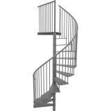 Minka Spindeltreppe Portofino grau Wendeltreppe
