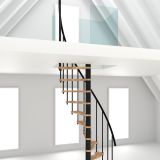 Minka Spindeltreppe Suono Smart Buche schwarz Wendeltreppe