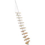Minka Mittelholmtreppe Vienna Buche weiß Raumspartreppe