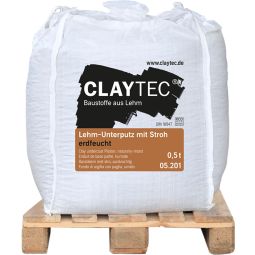 ClayTec Lehm-Unterputz grob mit Stroh, 3