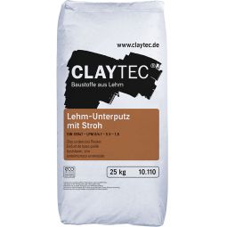 ClayTec Lehm-Unterputz mit Stroh, TROCKEN 4